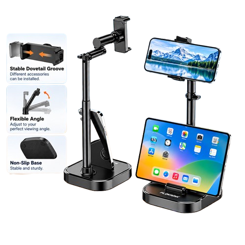 Support de Bureau Réglable Plokama pour Téléphone et Tablette